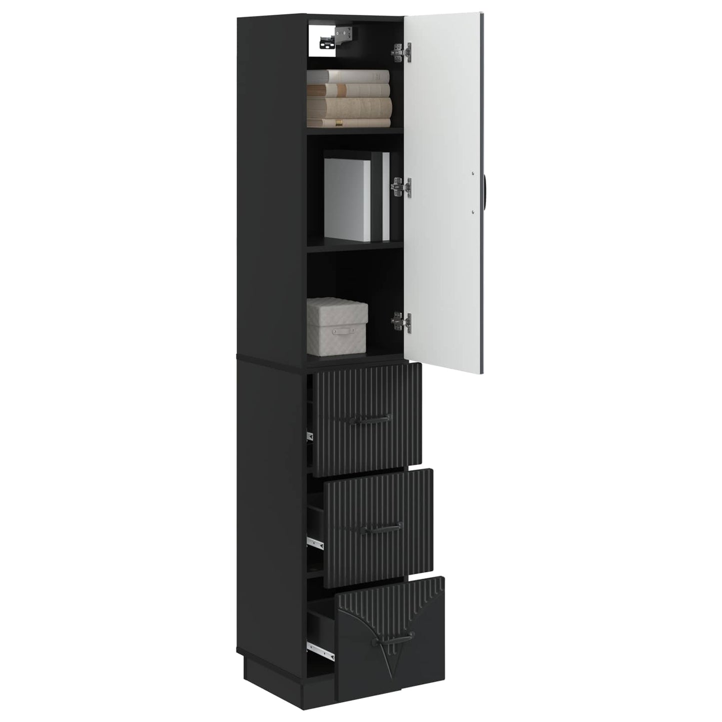 Schrankset 2 pcs Schwarz 33 x 34,5 x 87 cm Holzwerkstoff