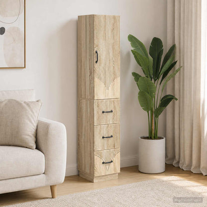Schrankset 2 stk. 33 x 34,5 x 87 cm Holzwerkstoff Sonoma-Eiche
