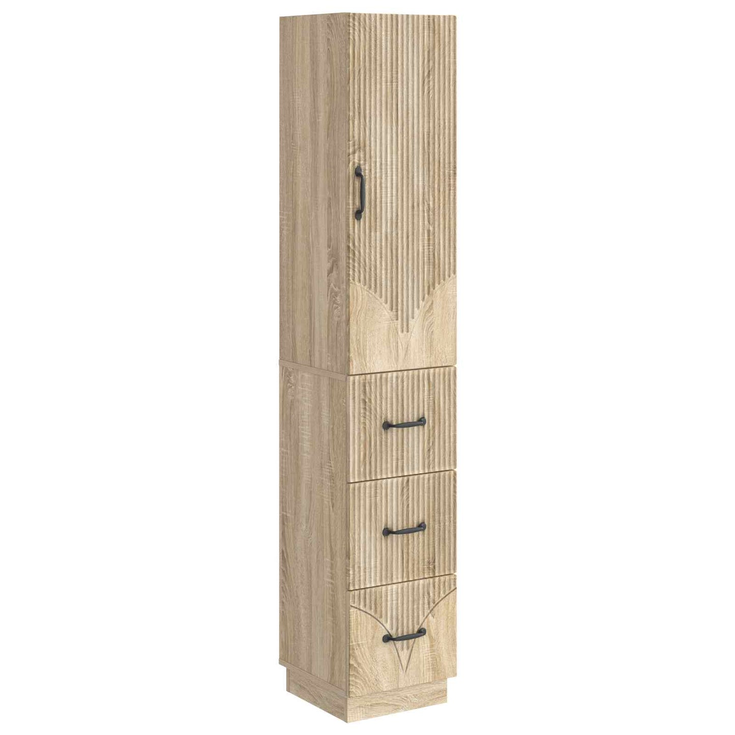 Schrankset 2 stk. 33 x 34,5 x 87 cm Holzwerkstoff Sonoma-Eiche