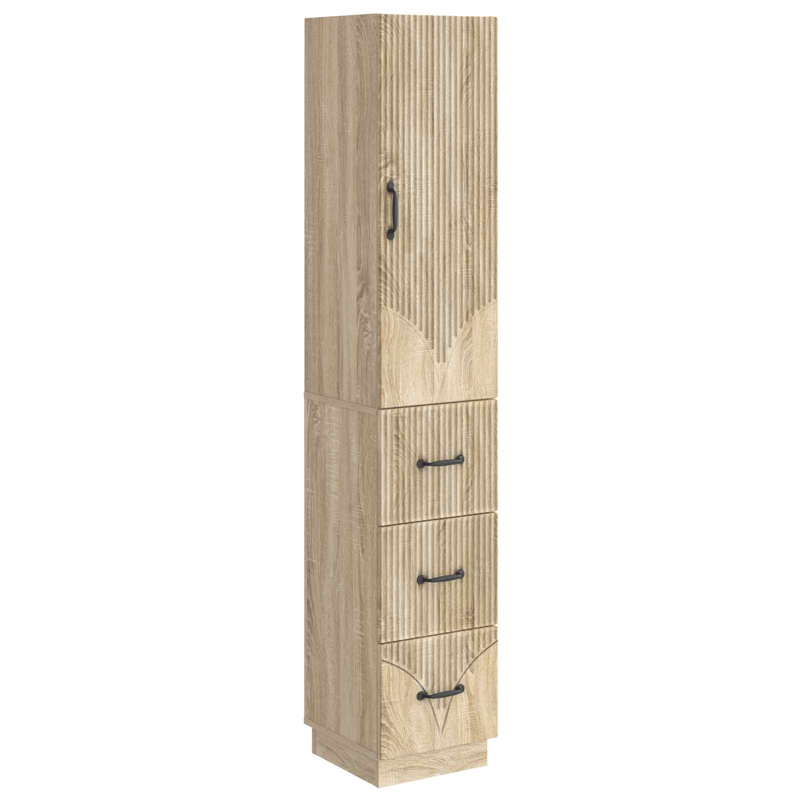 Schrankset 2 stk. 33 x 34,5 x 87 cm Holzwerkstoff Sonoma-Eiche