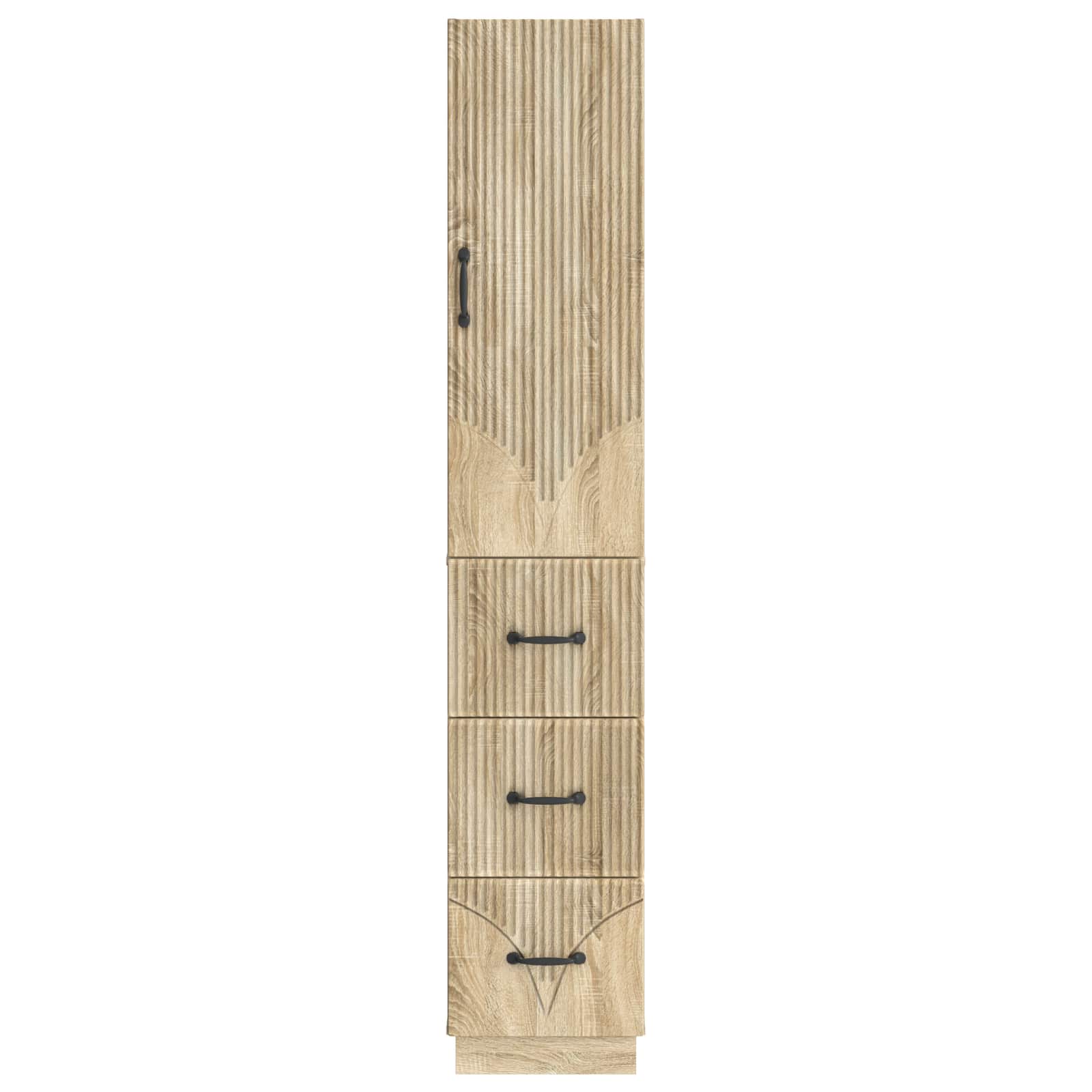Schrankset 2 stk. 33 x 34,5 x 87 cm Holzwerkstoff Sonoma-Eiche