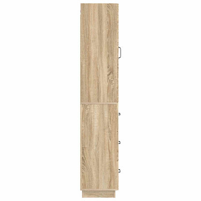 Schrankset 2 stk. 33 x 34,5 x 87 cm Holzwerkstoff Sonoma-Eiche