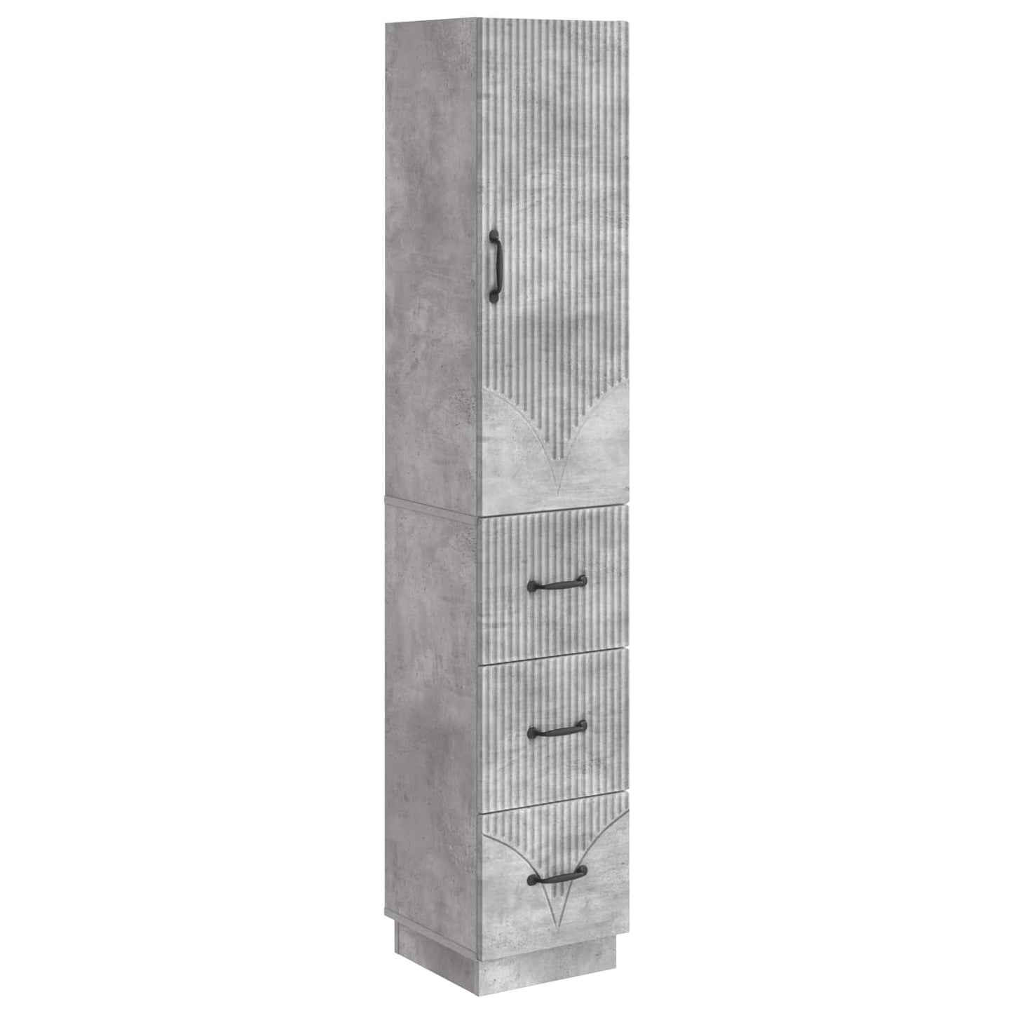 Schrankset 2 pcs Betongrau 33 x 34,5 x 87 cm Holzwerkstoff