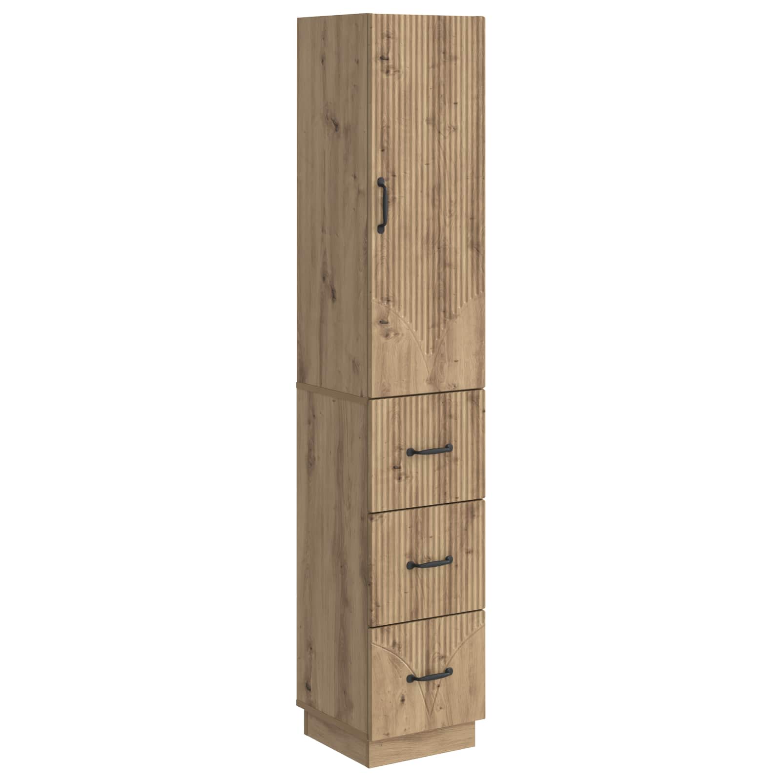 Schrankset 2 stk. 33 x 34,5 x 87 cm Holzwerkstoff Artisan-Eiche
