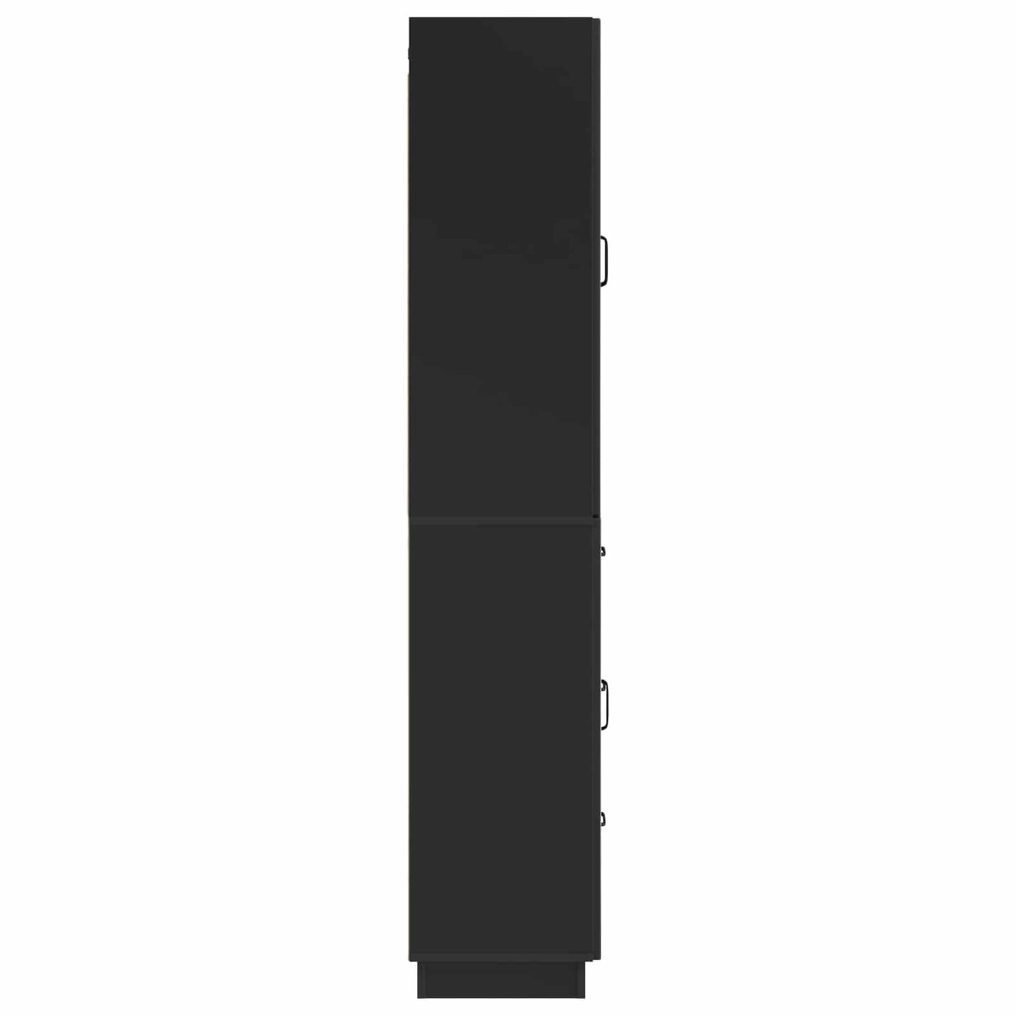 Schrankset 2 pcs Schwarz Holzwerkstoff