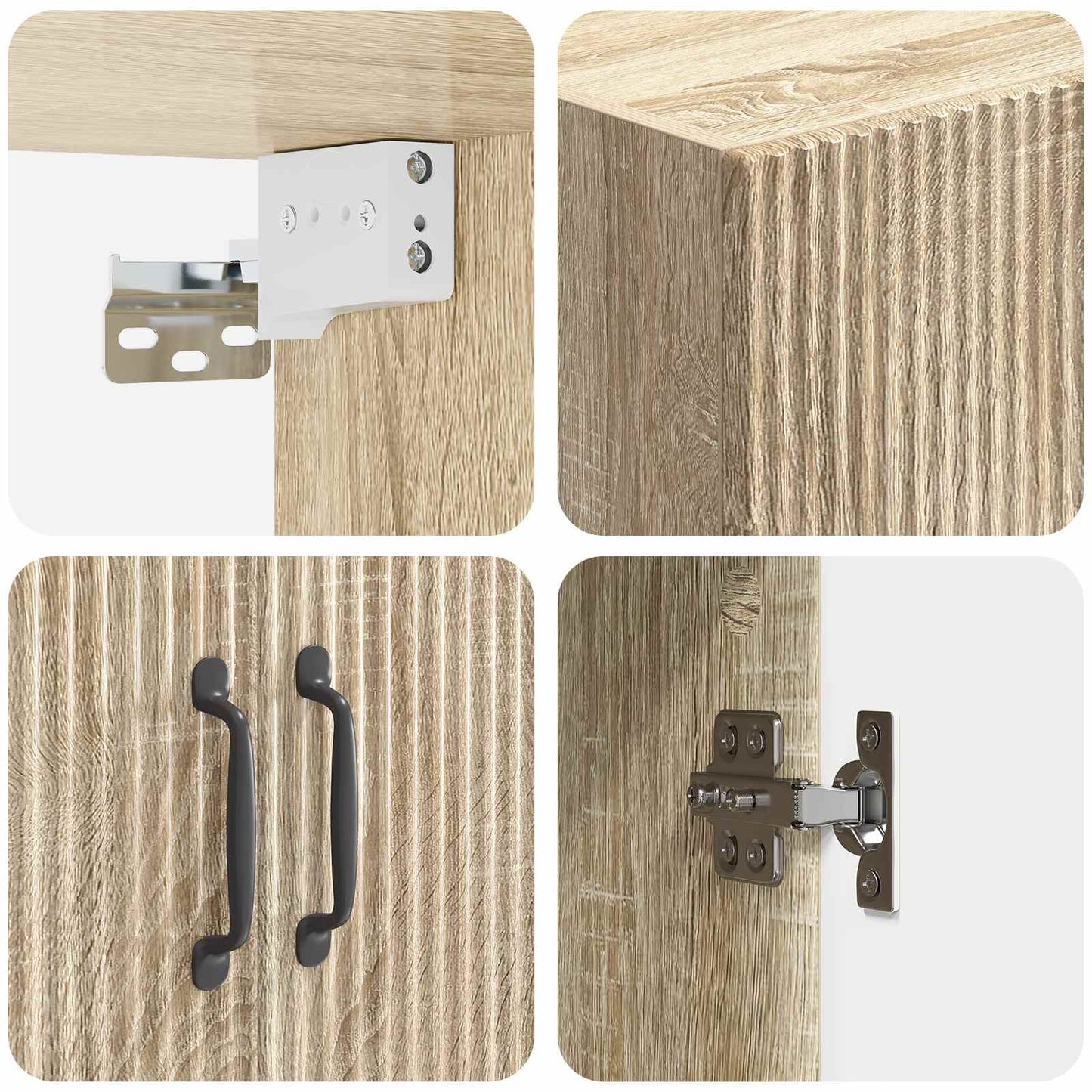 Schrankset 2 stk. Sonoma-Eiche Holzwerkstoff