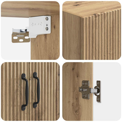 Schrankset 2 stk. Artisan-Eiche Holzwerkstoff