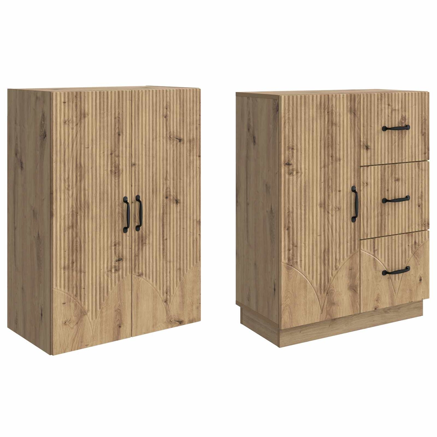 Schrankset 2 Stk. Artisan-Eiche Holzwerkstoff
