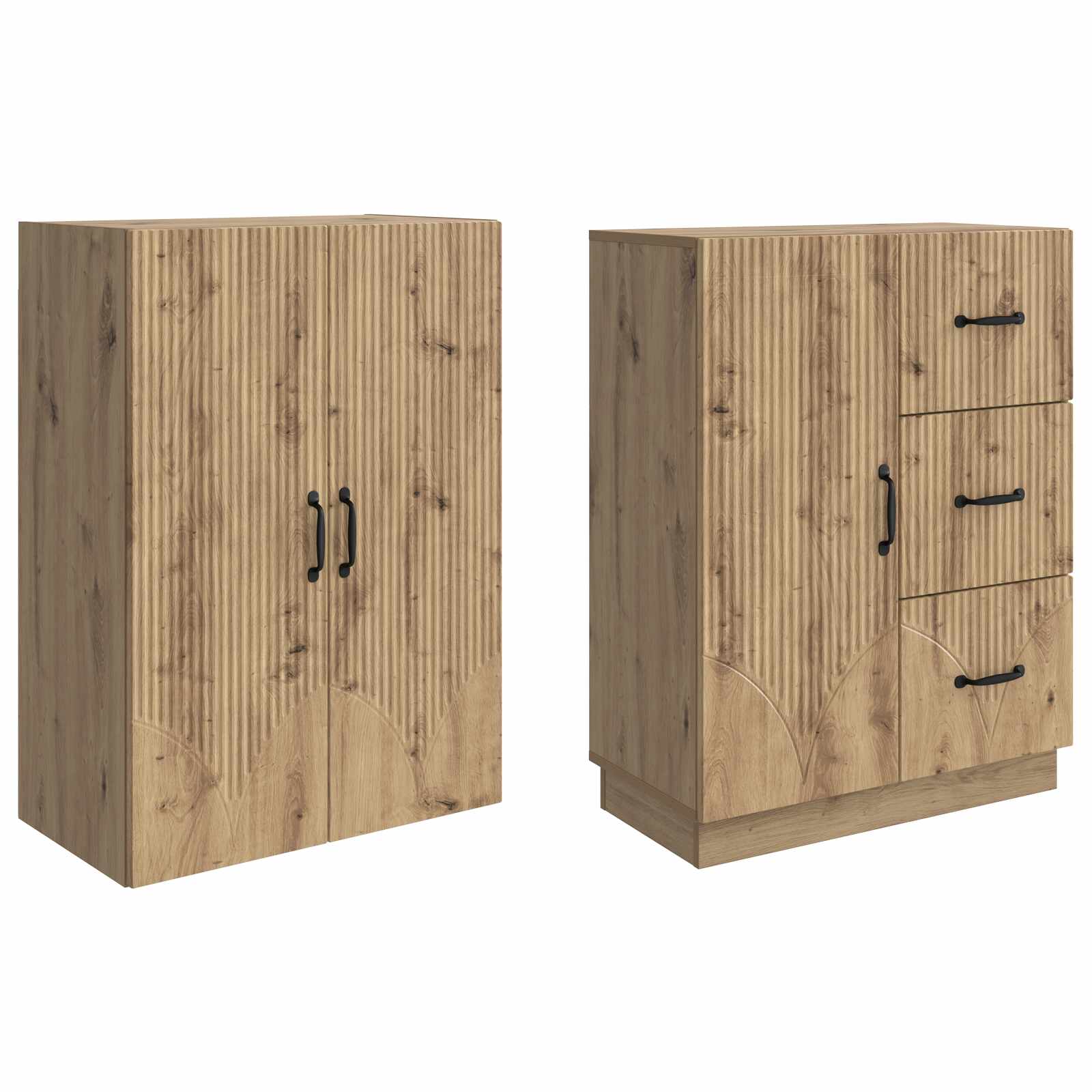 Schrankset 2 Stk. Artisan-Eiche Holzwerkstoff