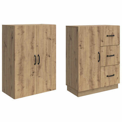 Schrankset 2 stk. Artisan-Eiche Holzwerkstoff