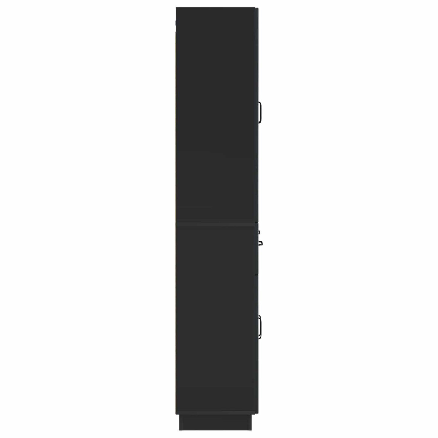 Schrankset 2 pcs Schwarz Holzwerkstoff