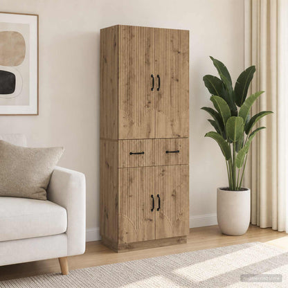 Schrankset 2 stk. Artisan-Eiche Holzwerkstoff