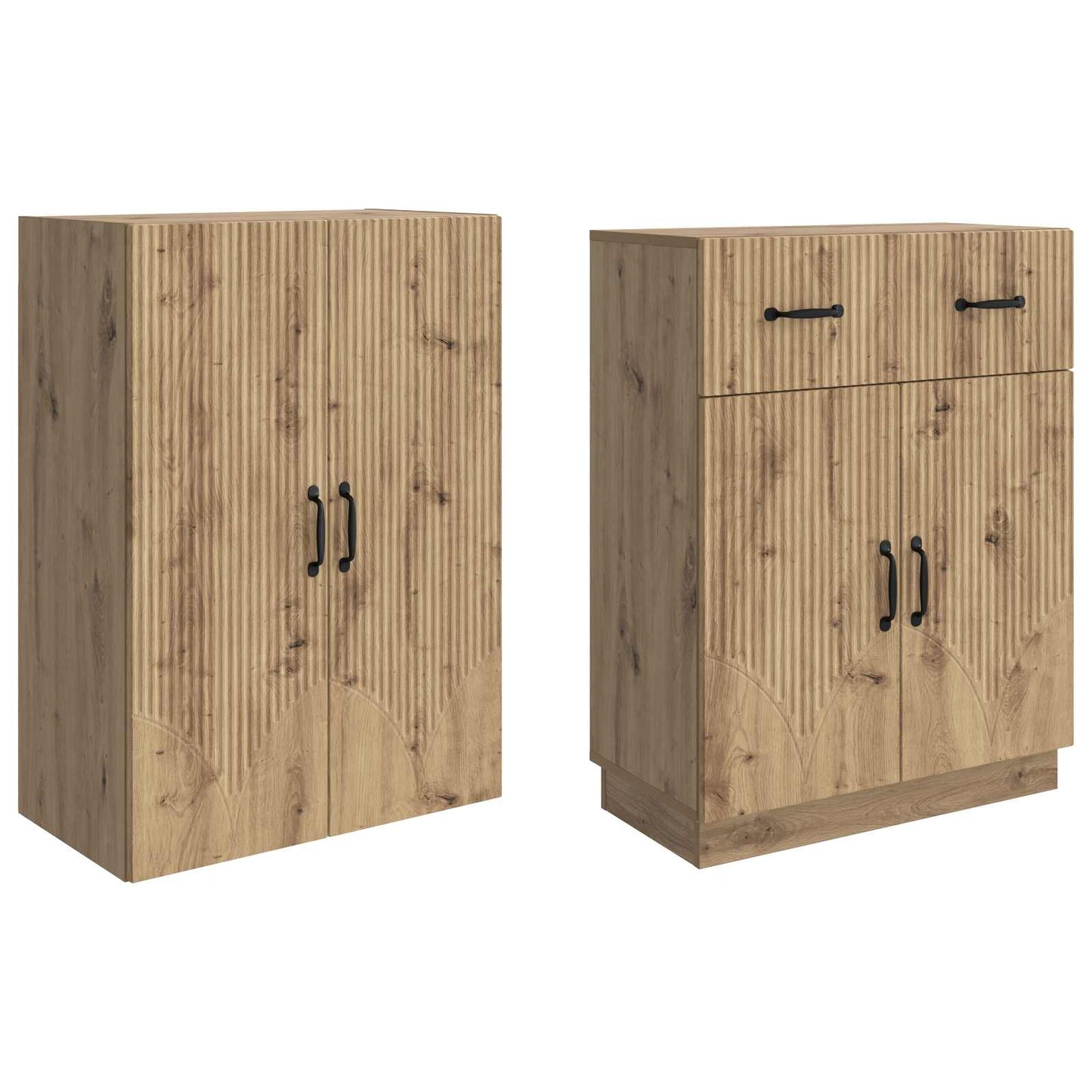 Schrankset 2 Stk. Artisan-Eiche Holzwerkstoff