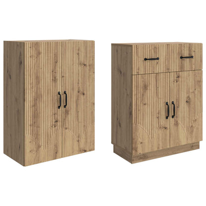 Schrankset 2 stk. Artisan-Eiche Holzwerkstoff