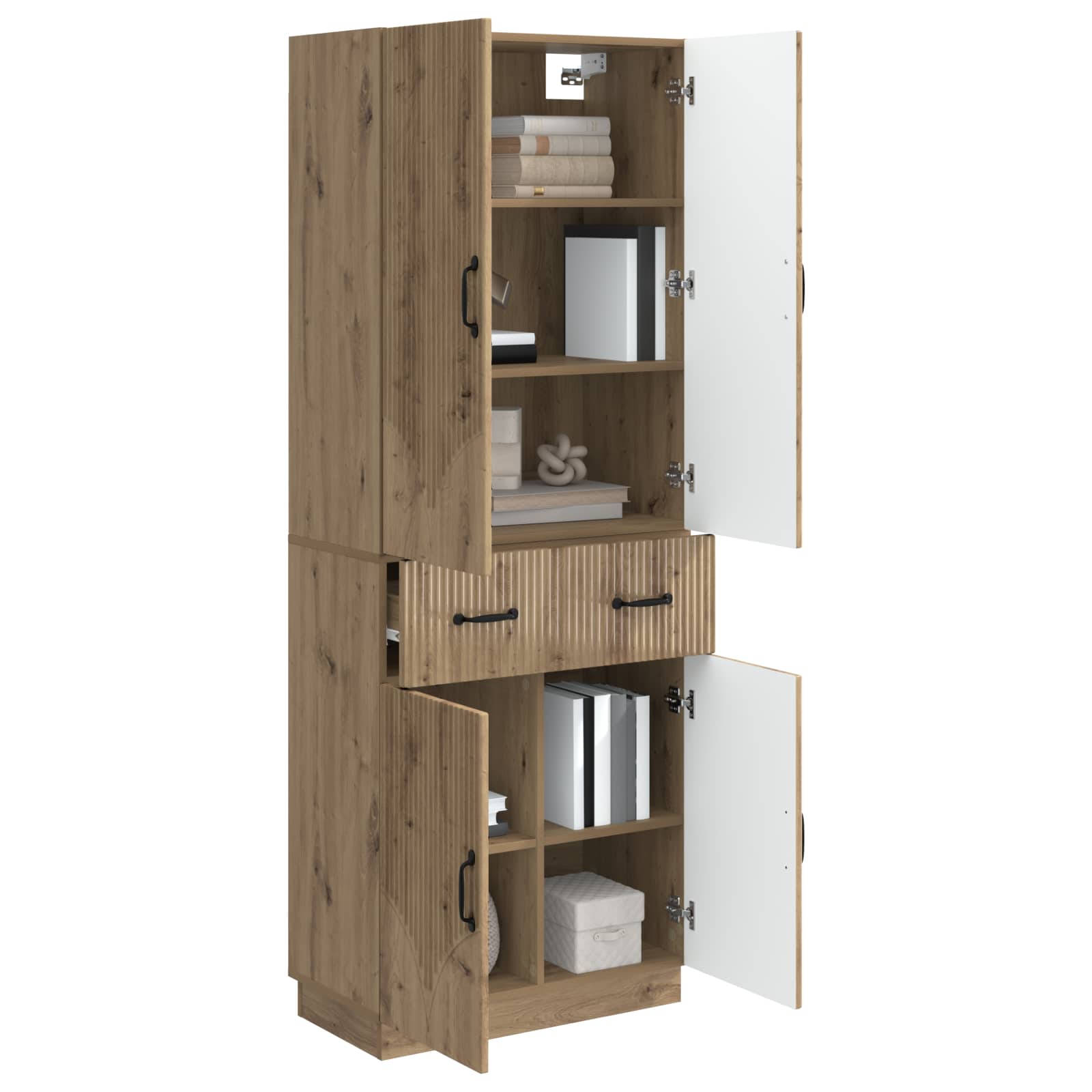 Schrankset 2 Stk. Artisan-Eiche Holzwerkstoff
