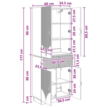 Schrankset 2 stk. Artisan-Eiche Holzwerkstoff
