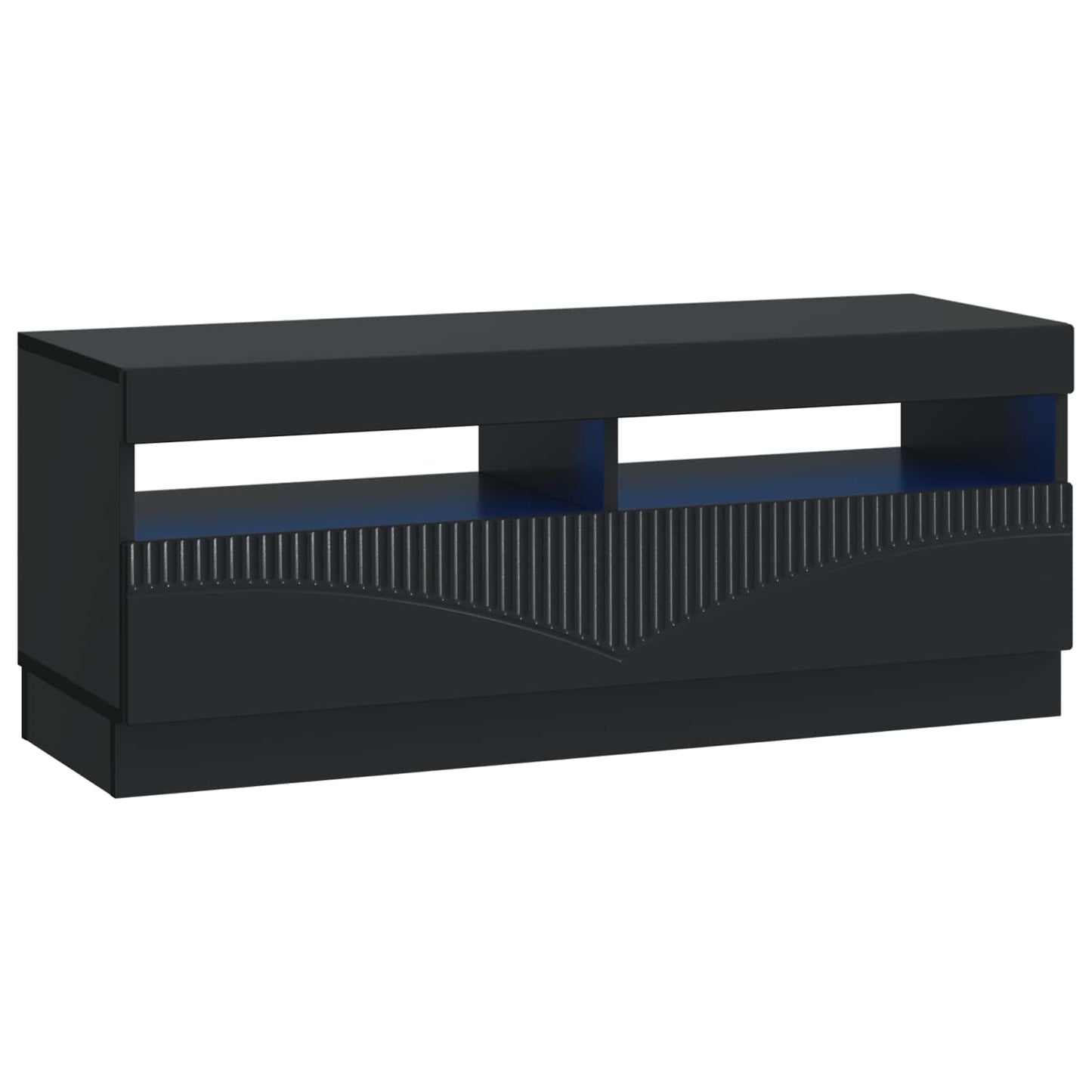 5-teiliges LED TV Schrank Schwarz Holzwerkstoff