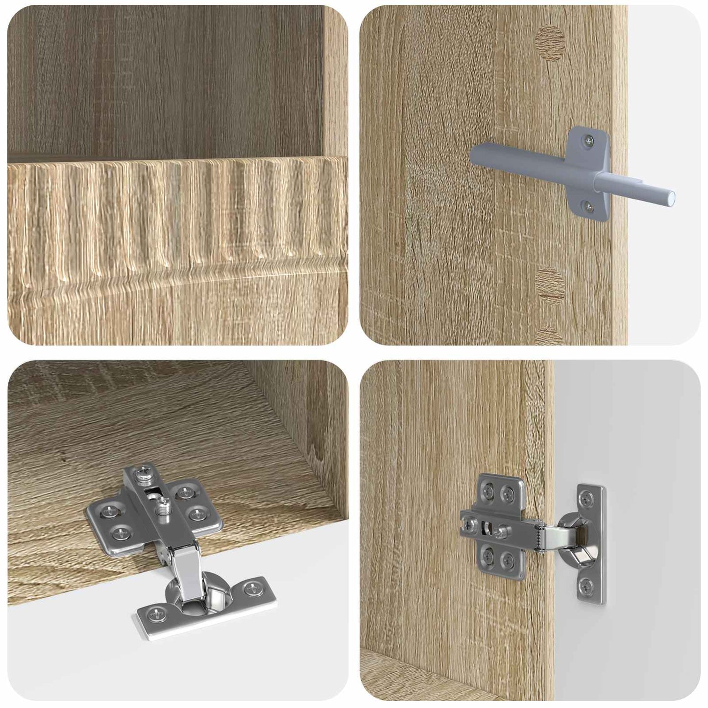 5-teiliges LED TV Schrank Sonoma-Eiche Holzwerkstoff