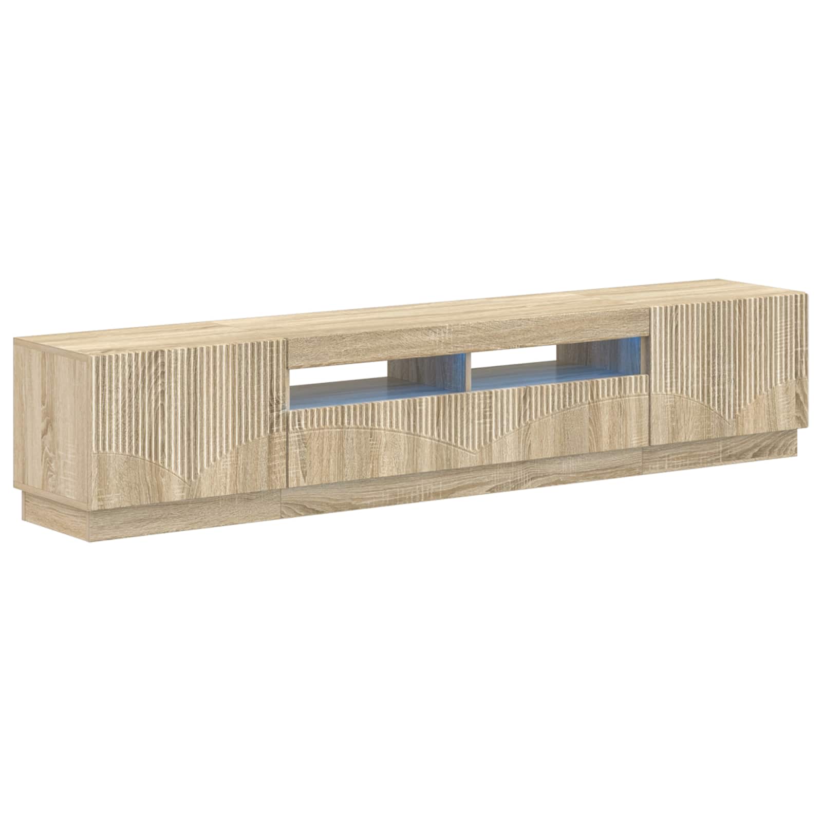 5-teiliges LED TV Schrank Sonoma-Eiche Holzwerkstoff