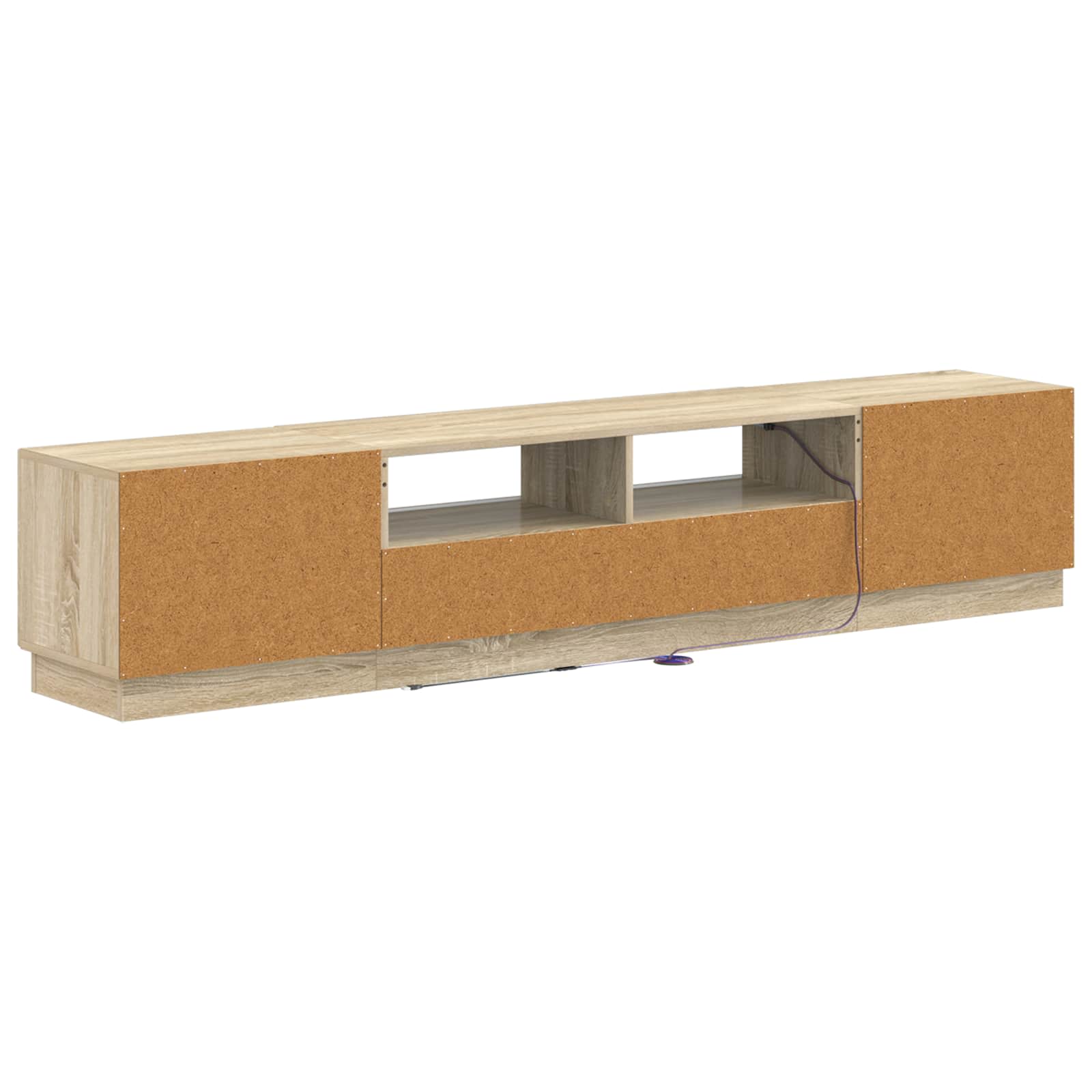 5-teiliges LED TV Schrank Sonoma-Eiche Holzwerkstoff