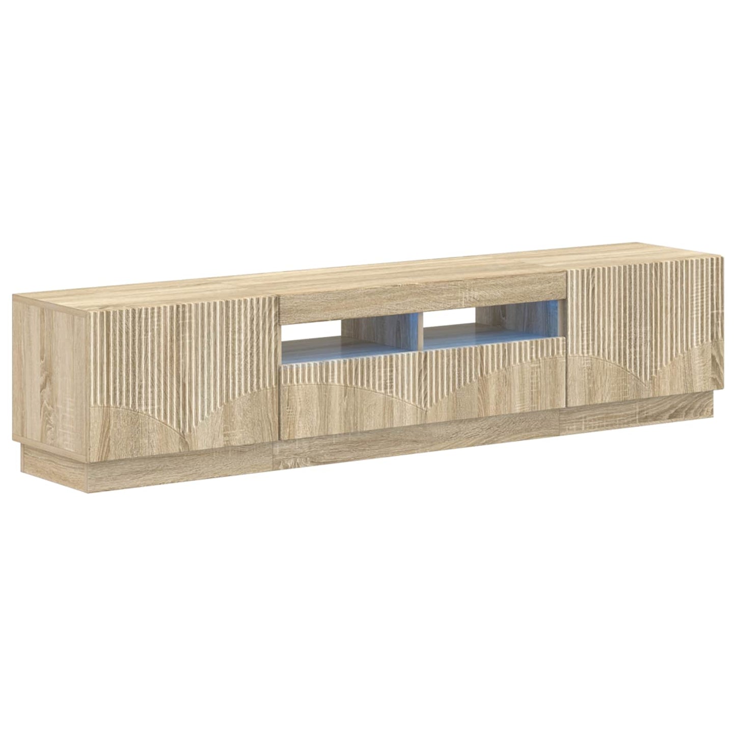 5-teiliges LED TV Schrank Sonoma-Eiche Holzwerkstoff