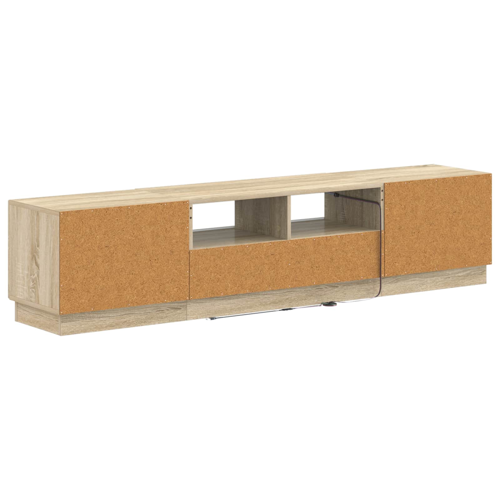 5-teiliges LED TV Schrank Sonoma-Eiche Holzwerkstoff