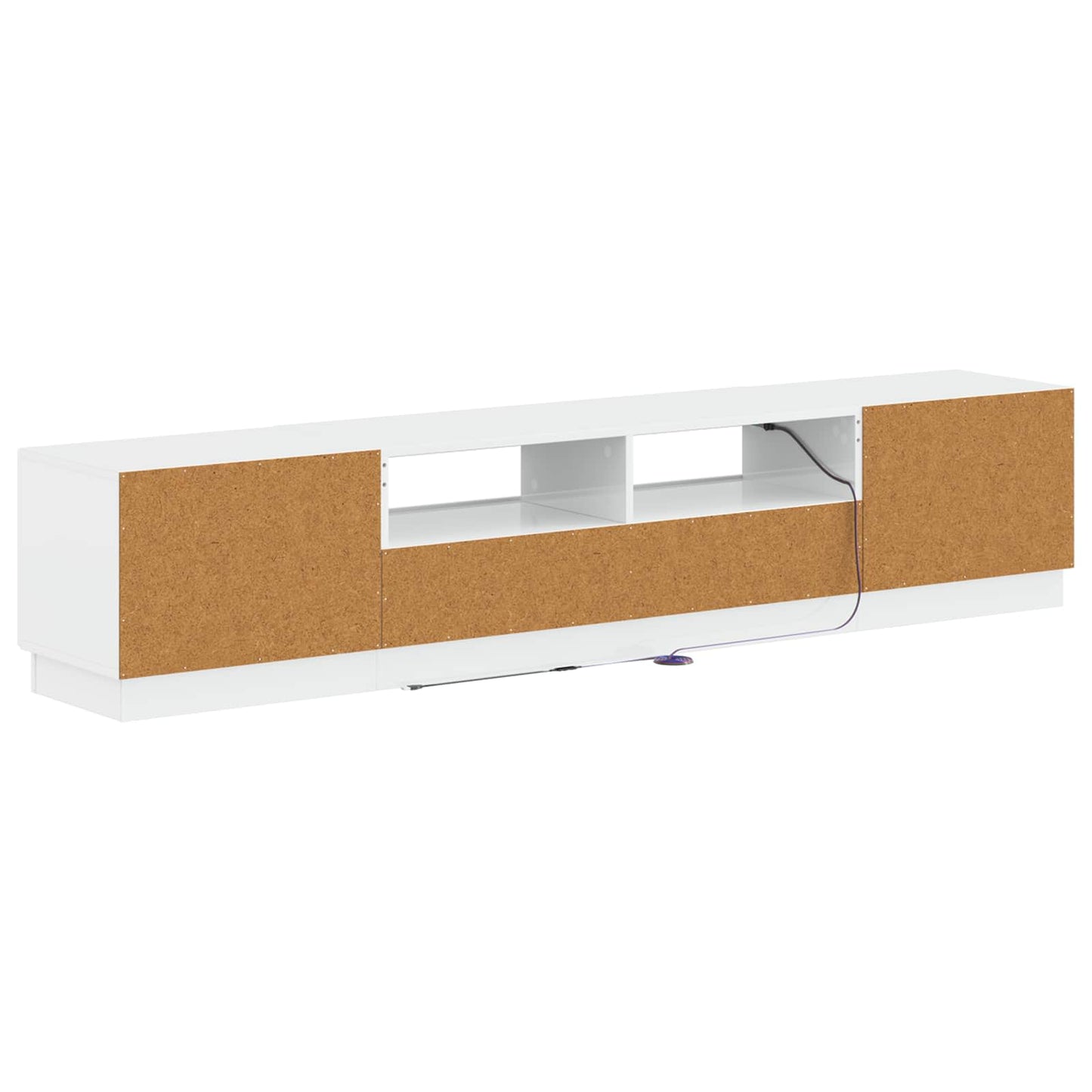 5-teiliges LED TV Schrank Hochglanz Weiß Holzwerkstoff