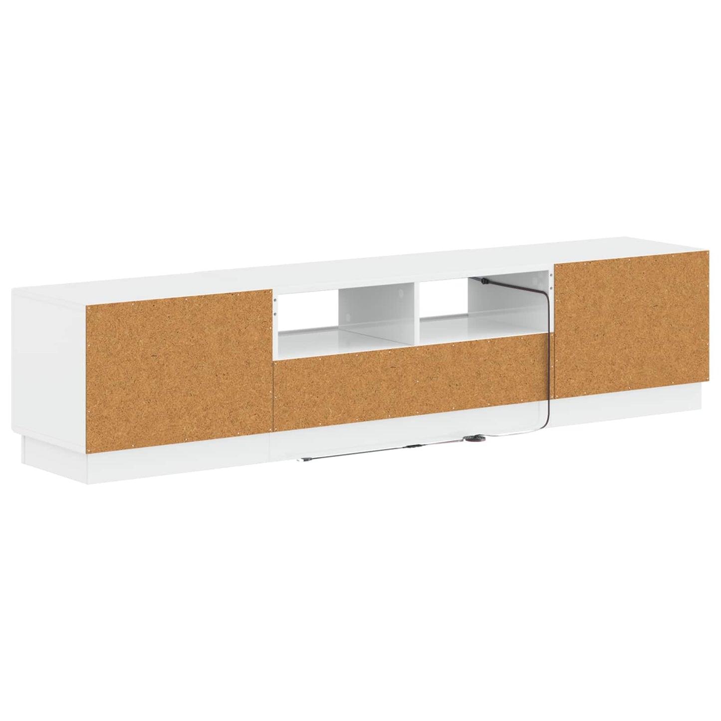 5-teiliges LED TV Schrank Hochglanz Weiß Holzwerkstoff