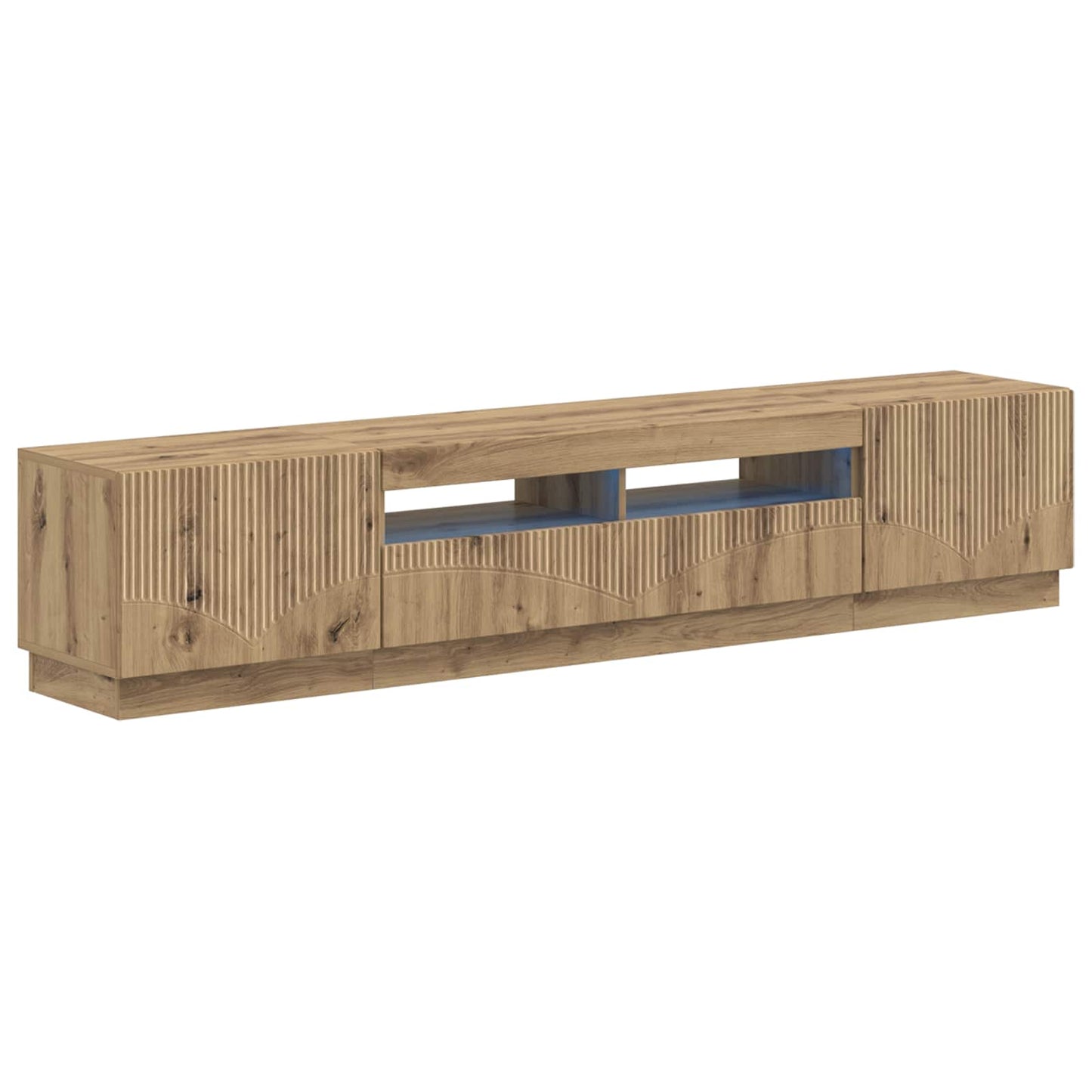 5-teiliges LED TV Schrank Artisan-Eiche Holzwerkstoff