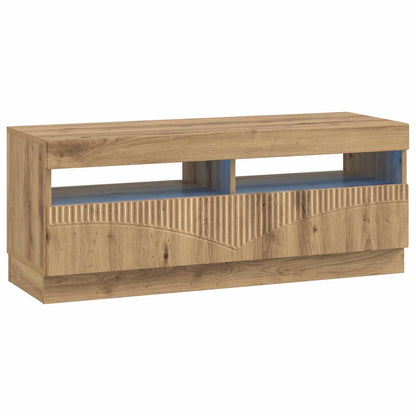 LED-TV-Schrank HOORN 3 stk. Artisan-Eiche Holzwerkstoff
