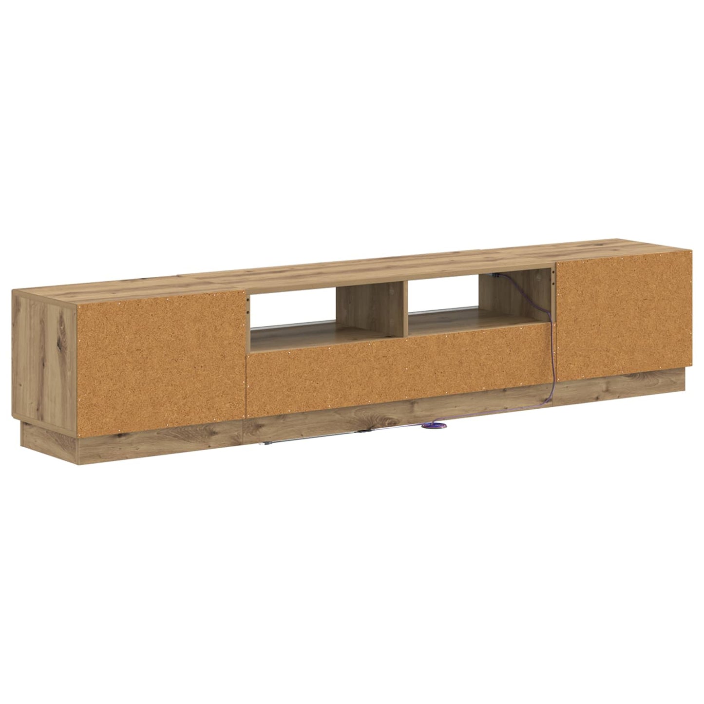 5-teiliges LED TV Schrank Artisan-Eiche Holzwerkstoff