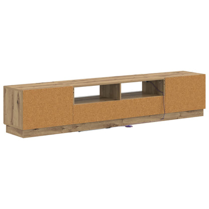 LED-TV-Schrank HOORN 3 stk. Artisan-Eiche Holzwerkstoff
