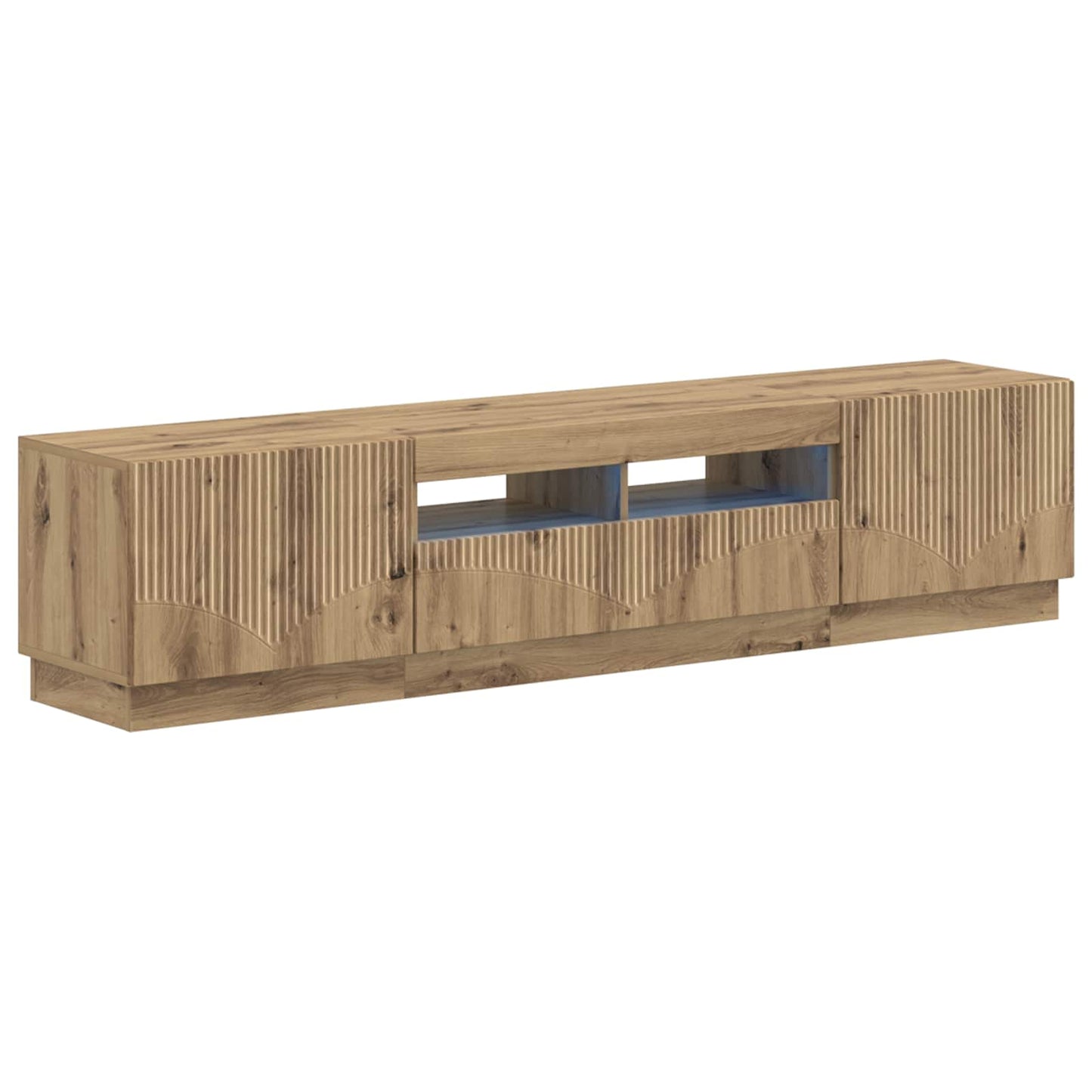 5-teiliges LED TV Schrank Artisan-Eiche Holzwerkstoff
