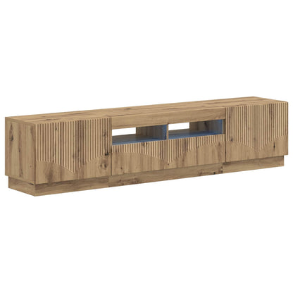 LED-TV-Schrank HOORN 3 stk. Artisan-Eiche Holzwerkstoff