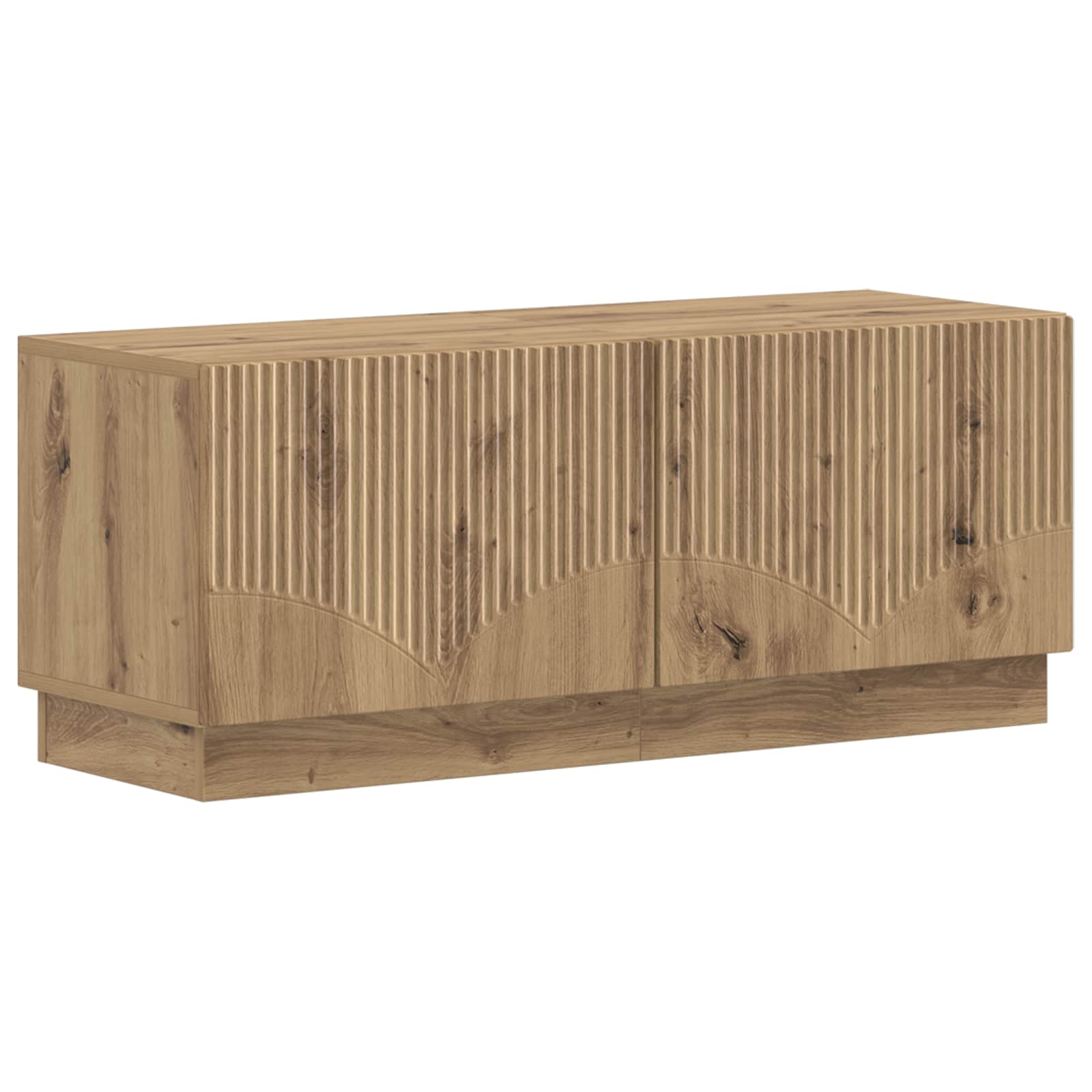 5-teiliges LED TV Schrank Artisan-Eiche Holzwerkstoff