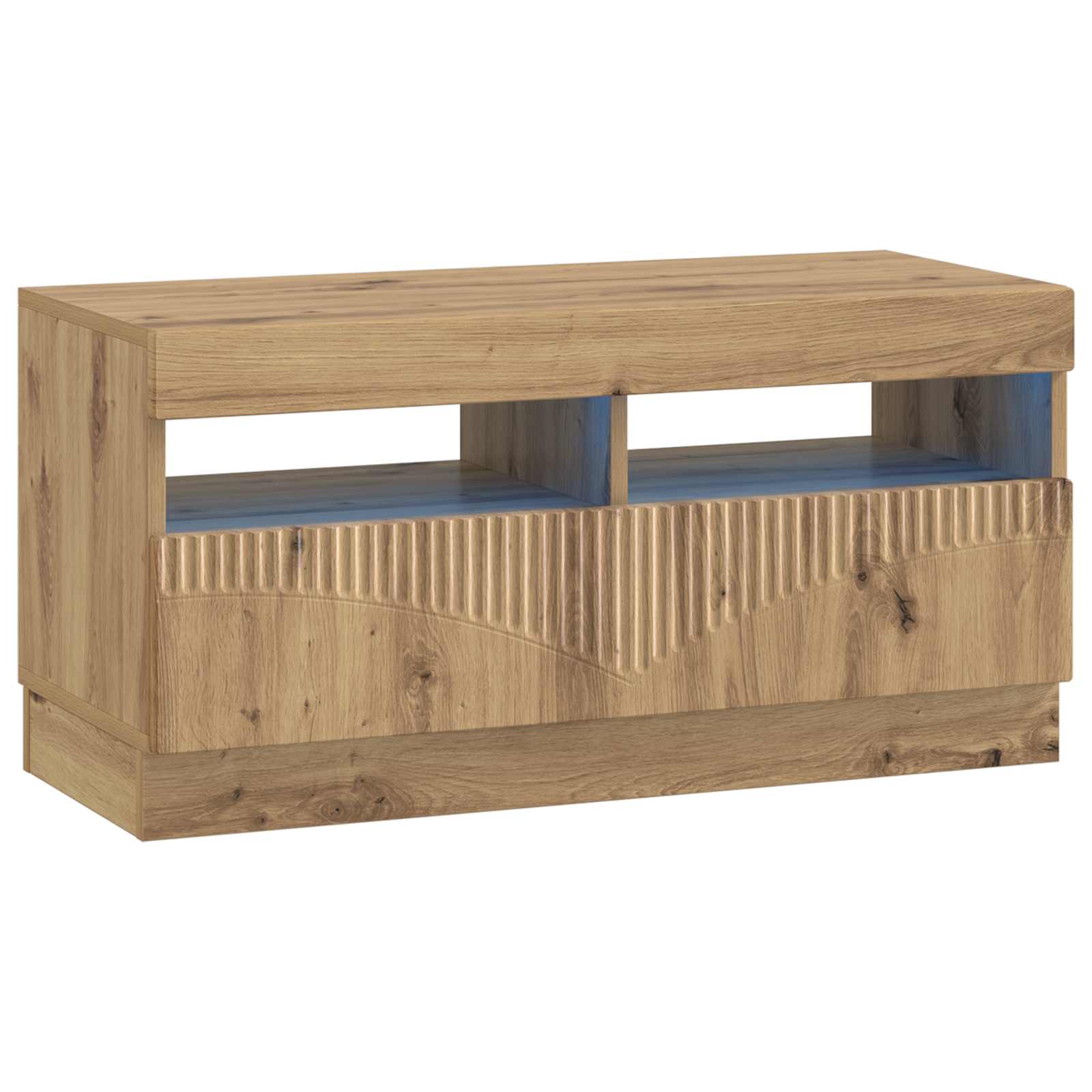 5-teiliges LED TV Schrank Artisan-Eiche Holzwerkstoff