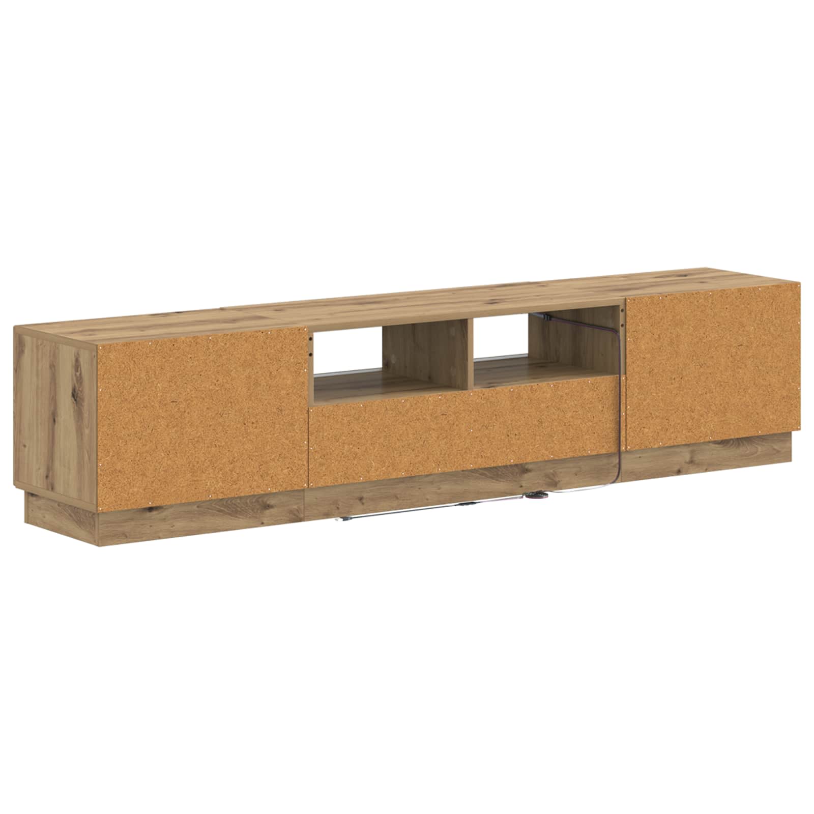 5-teiliges LED TV Schrank Artisan-Eiche Holzwerkstoff