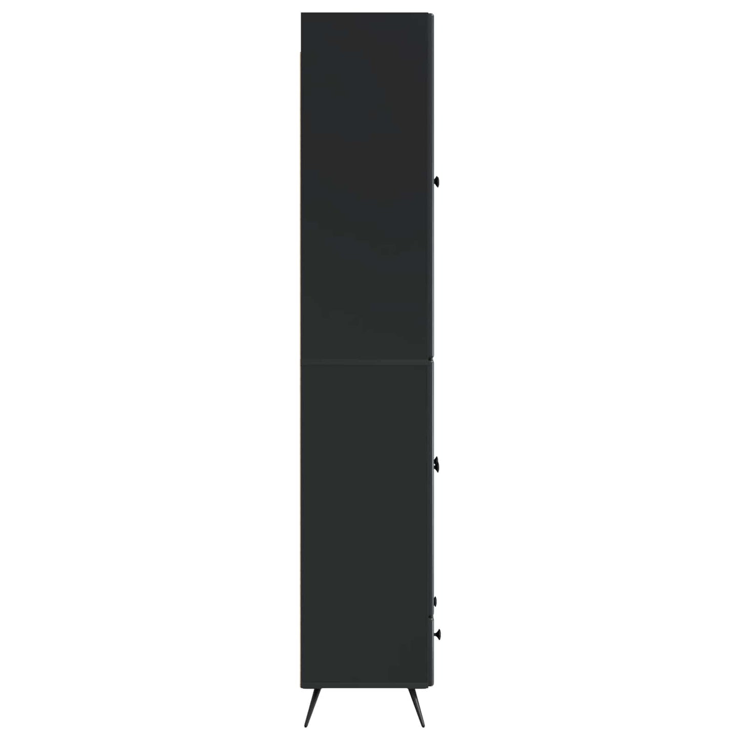 Schrankset 2 pcs Schwarz Holzwerkstoff