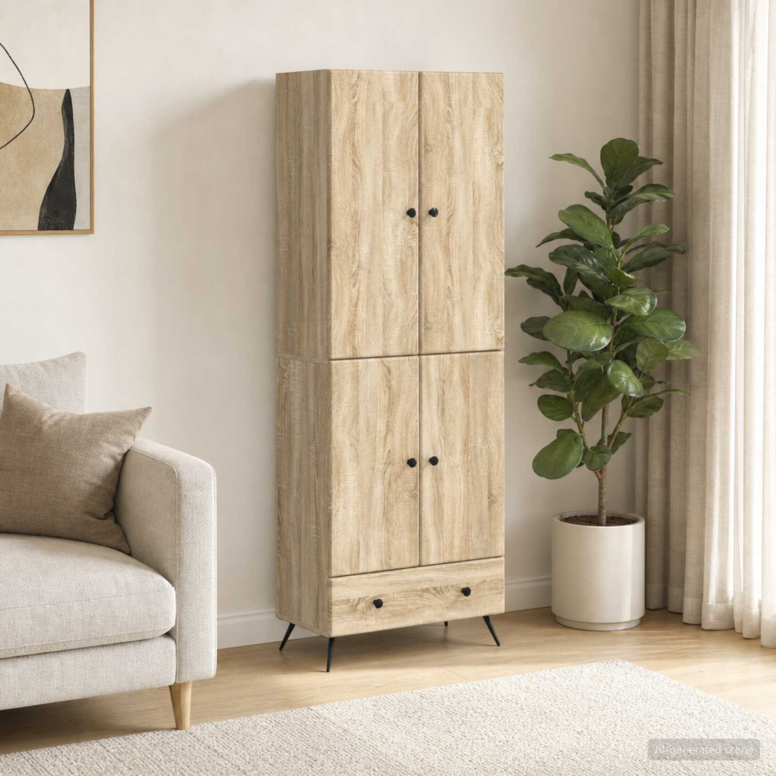 Schrankset 2 pcs Sonoma-Eiche Holzwerkstoff