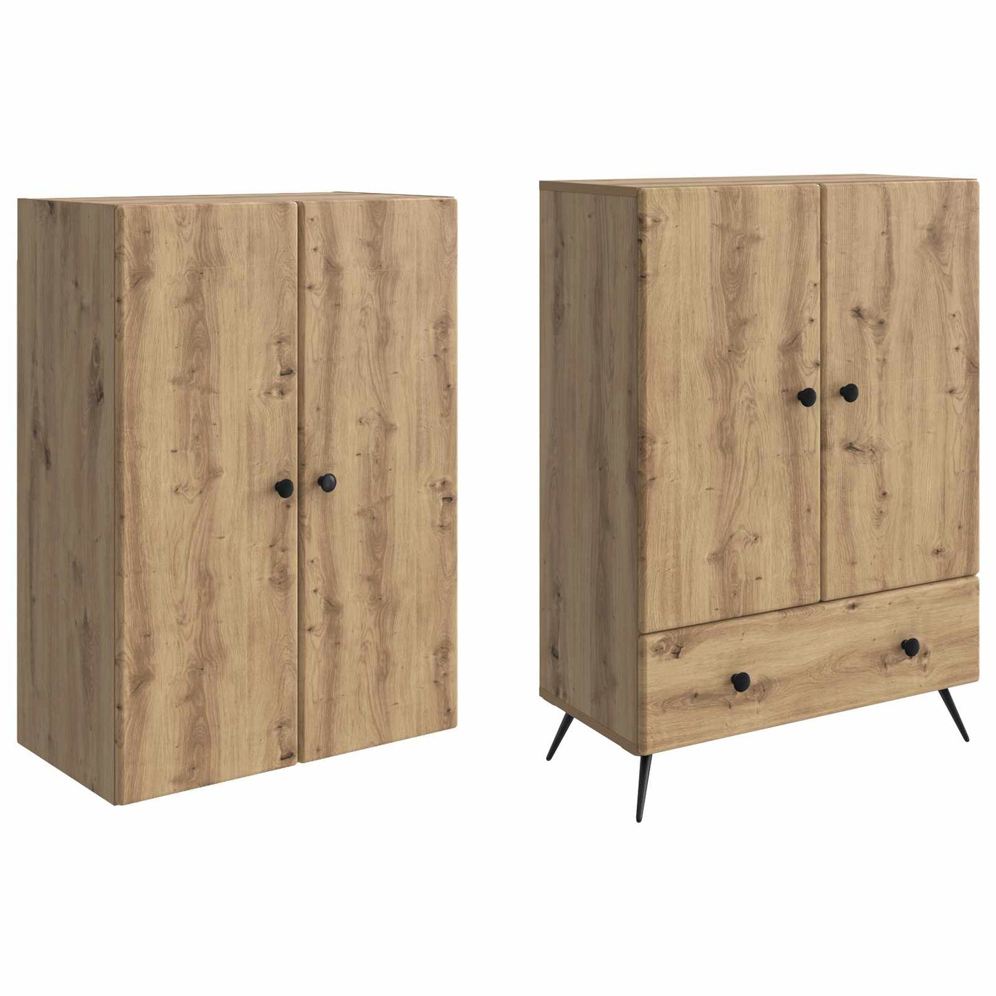 Schrankset 2 stk. Artisan-Eiche Holzwerkstoff