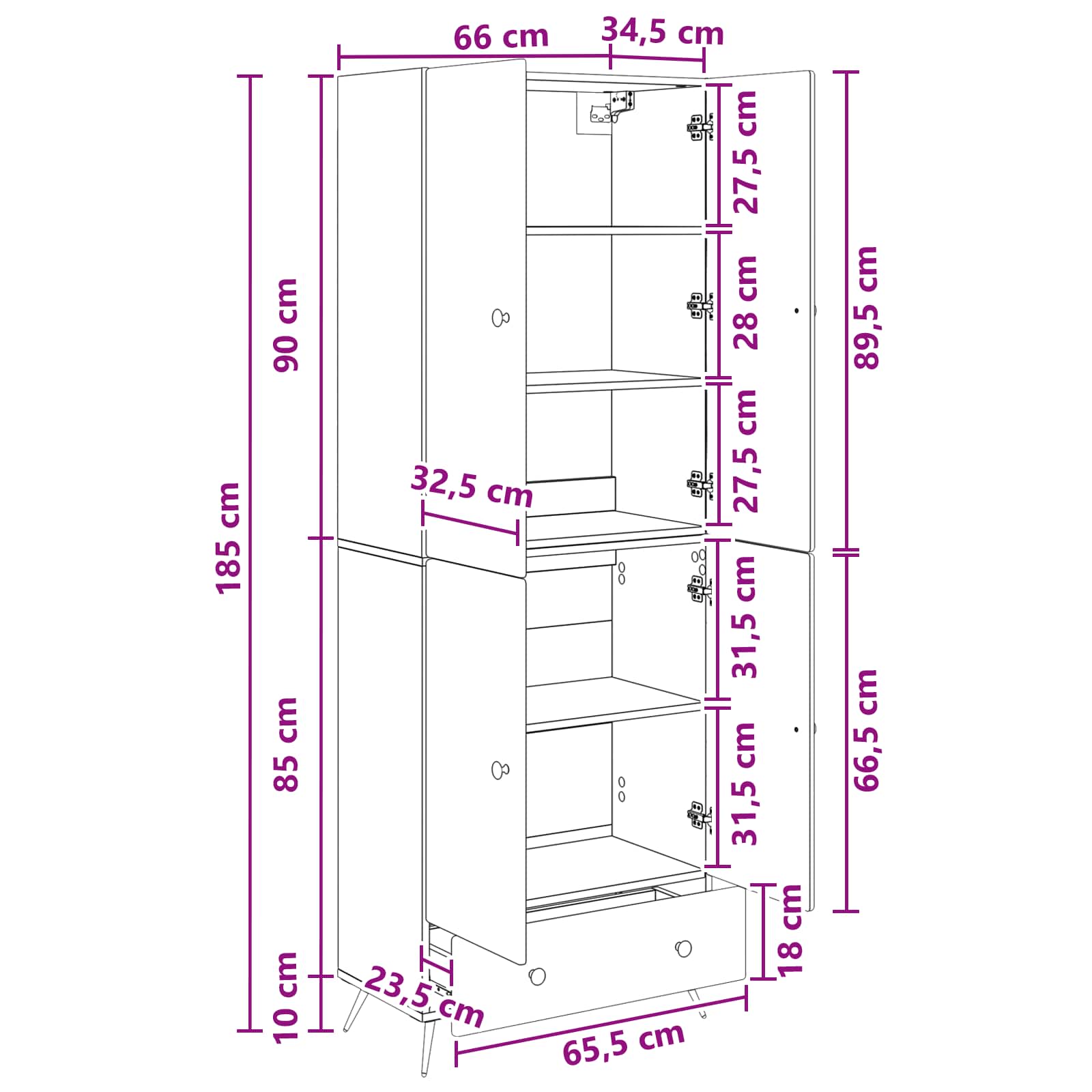 Schrankset 2 stk. Artisan-Eiche Holzwerkstoff