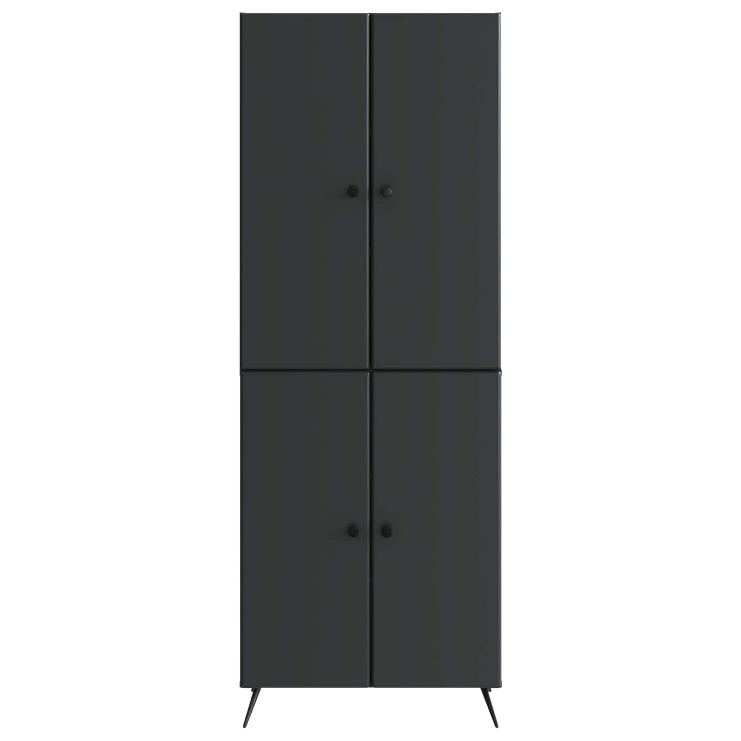 Schrankset 2 pcs Schwarz Holzwerkstoff