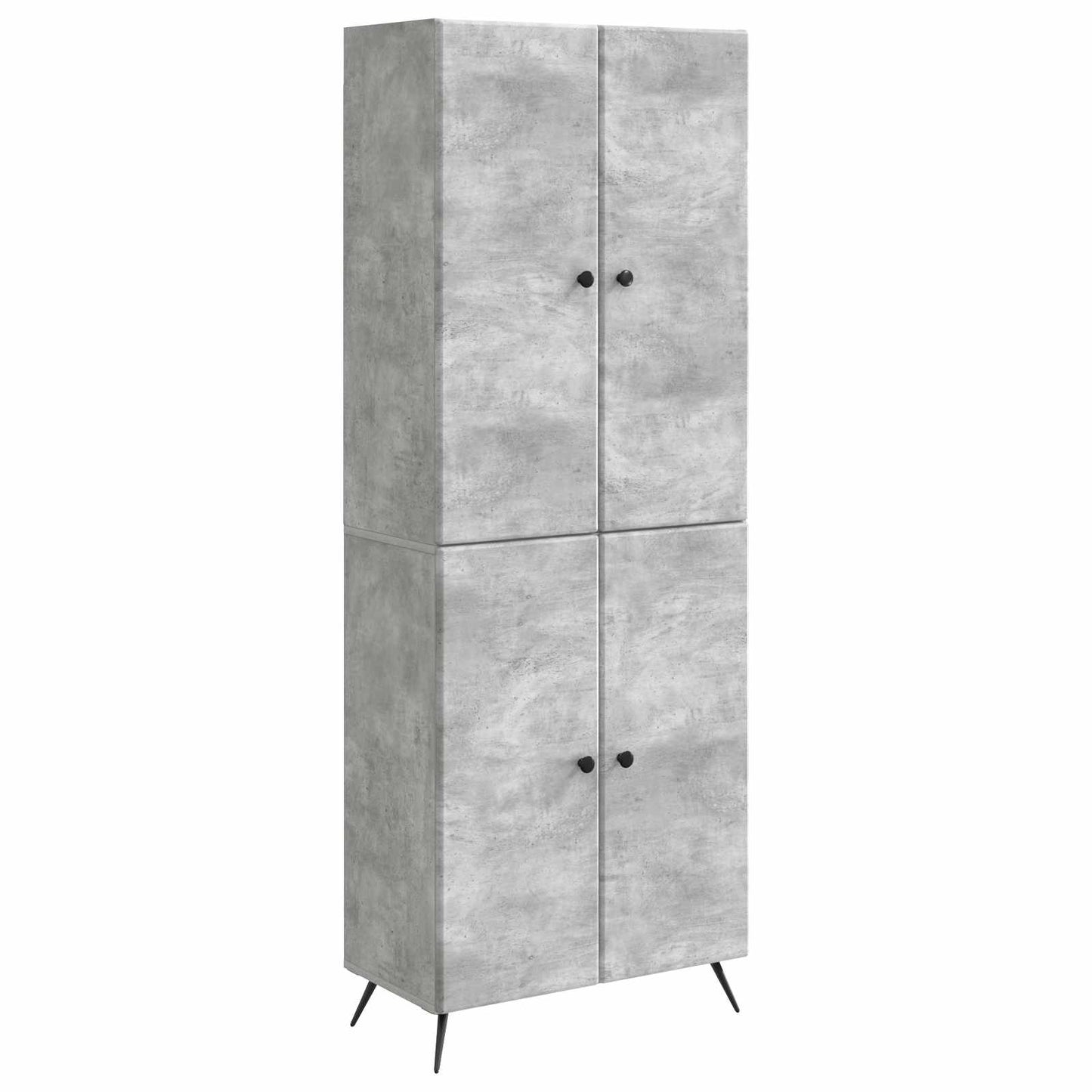 Schrankset 2 pcs Betongrau Holzwerkstoff