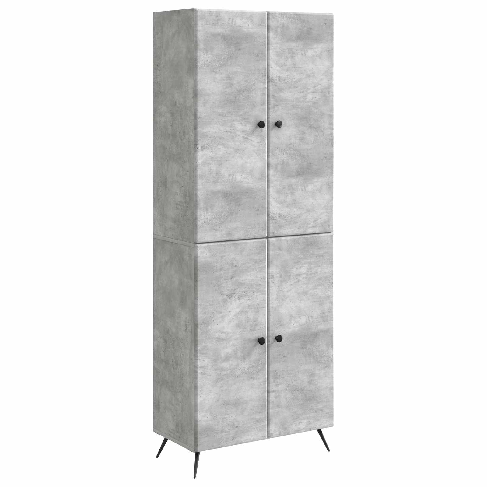 Schrankset 2 pcs Betongrau Holzwerkstoff