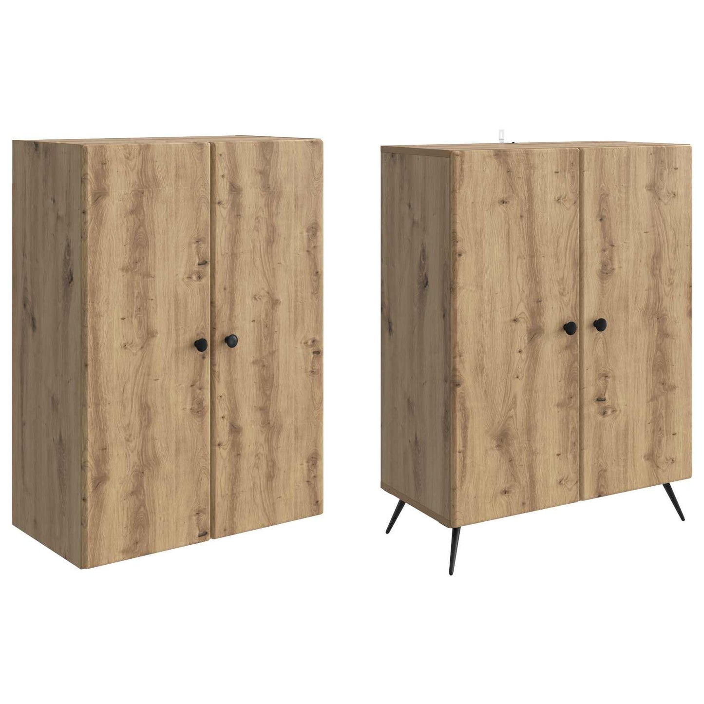 Schrankset 2 stk. Artisan-Eiche Holzwerkstoff