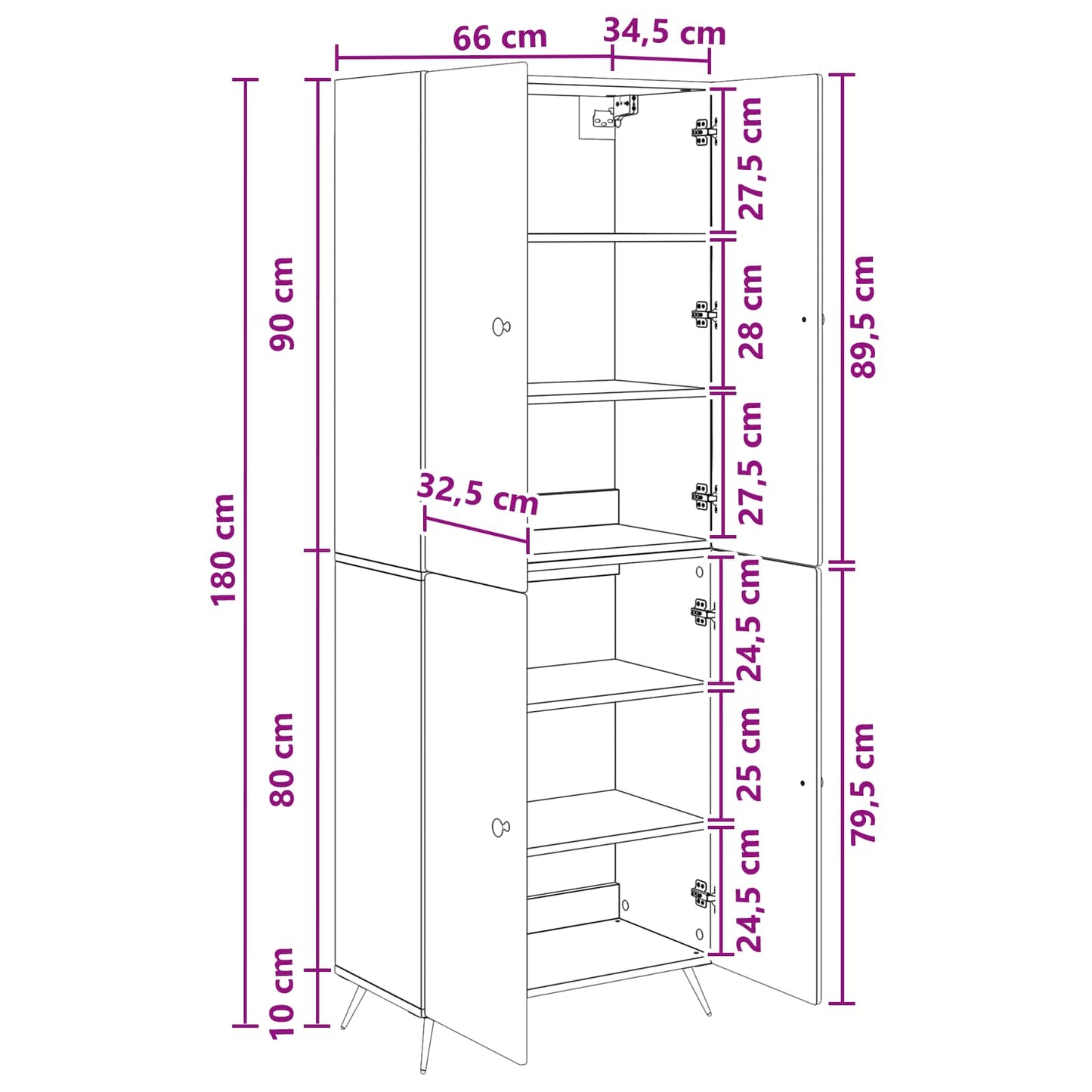 Schrankset 2 stk. Artisan-Eiche Holzwerkstoff