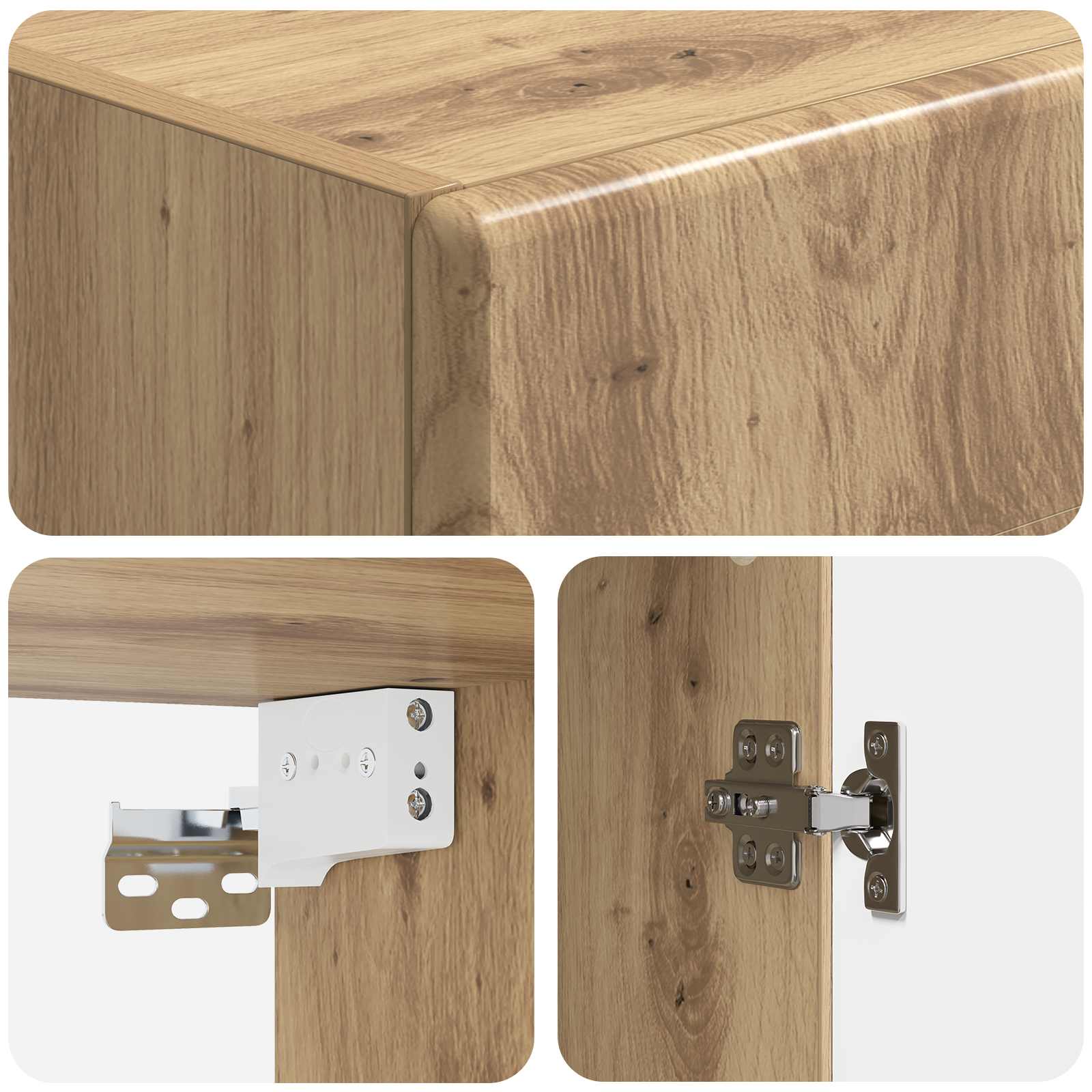 Schrankset 2 stk. Artisan-Eiche Holzwerkstoff