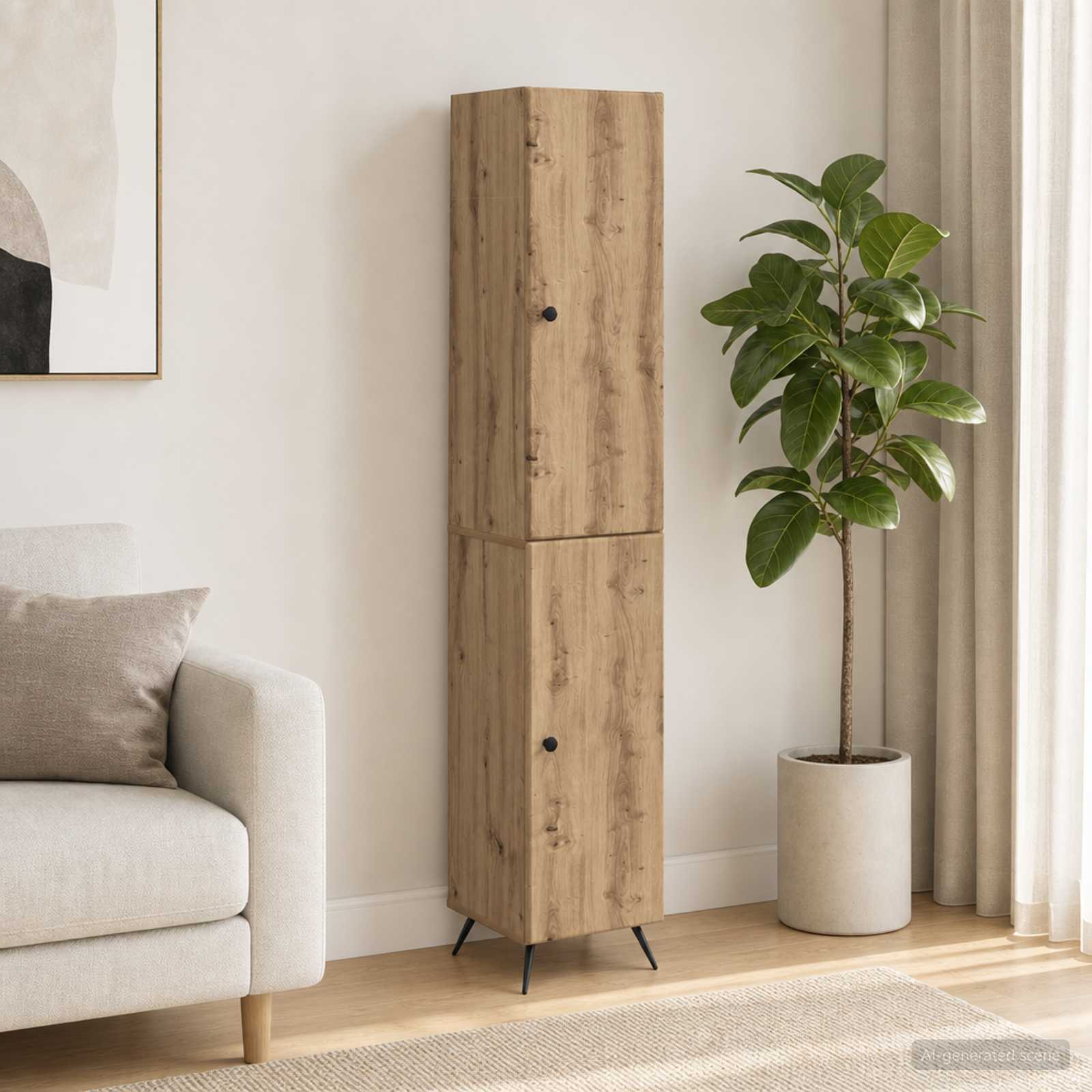 Schrankset 2 stk. Artisan-Eiche Holzwerkstoff