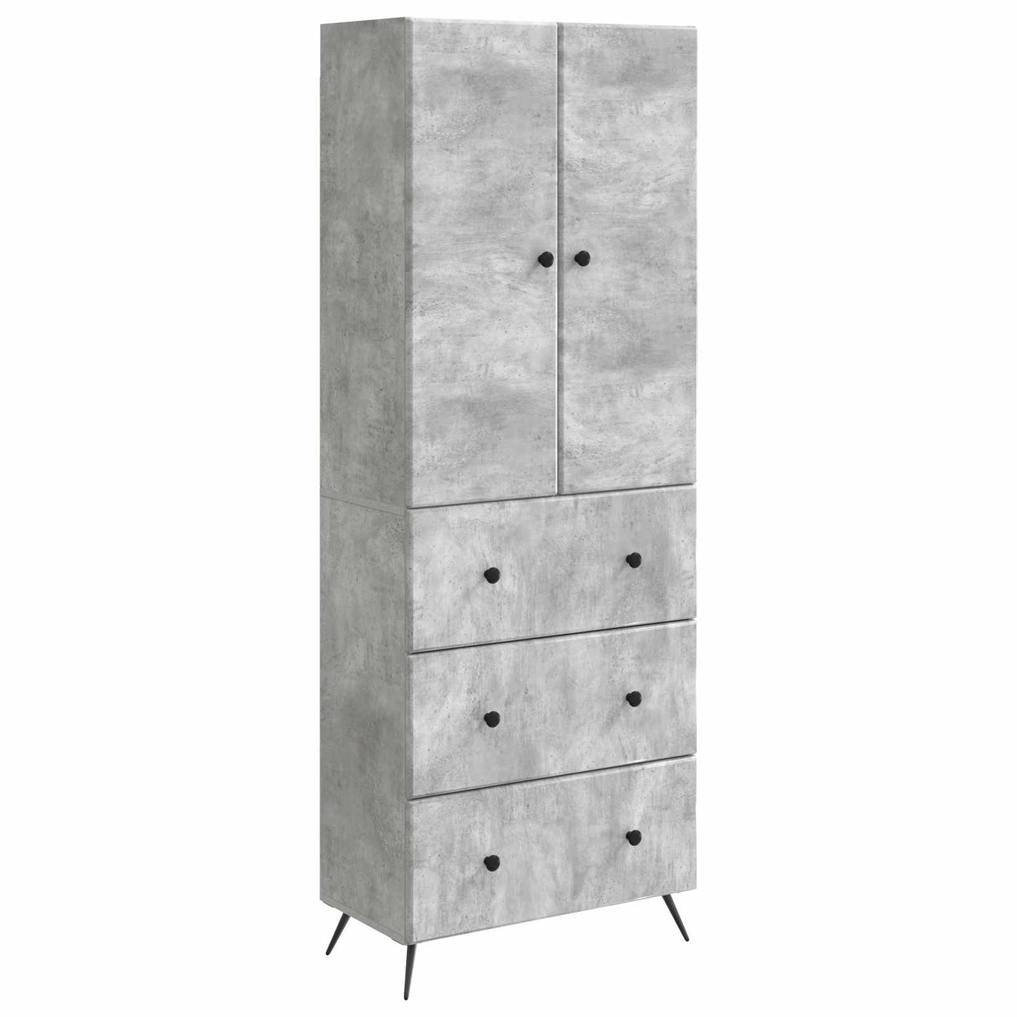 Schrankset 2 pcs Betongrau 66 x 34,5 x 90 cm Holzwerkstoff