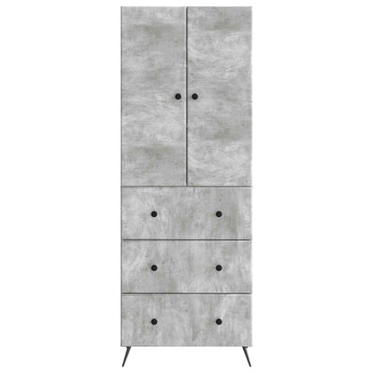Schrankset 2 stk. 66 x 34,5 x 90 cm Holzwerkstoff Betongrau